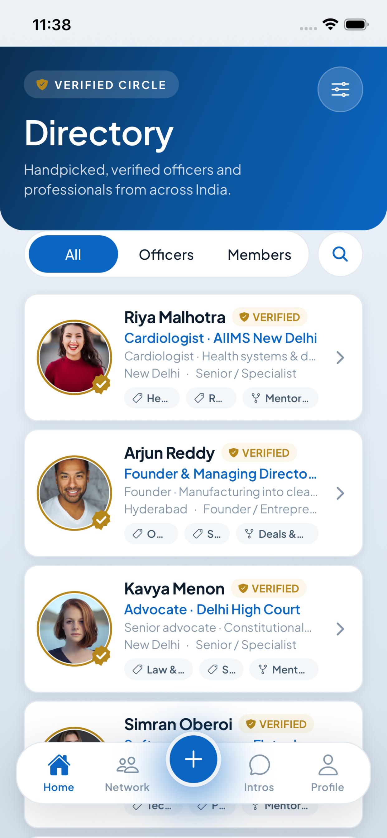 Verified member directory